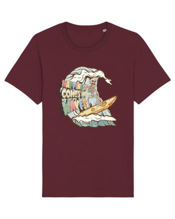 Happiness Comes In Waves Burgundy