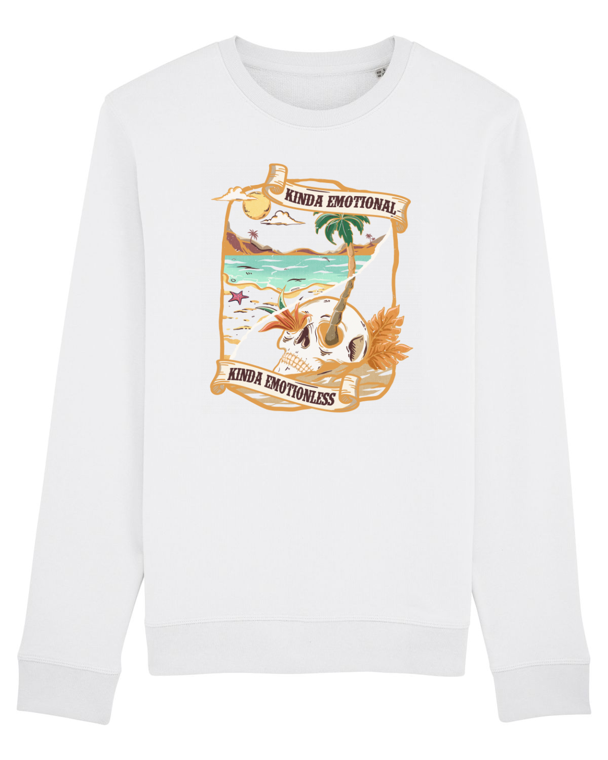 Bluză mânecă lungă Unisex Rise White