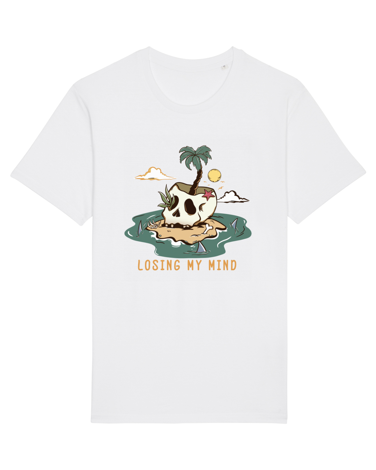 Tricou mânecă scurtă Unisex Rocker White