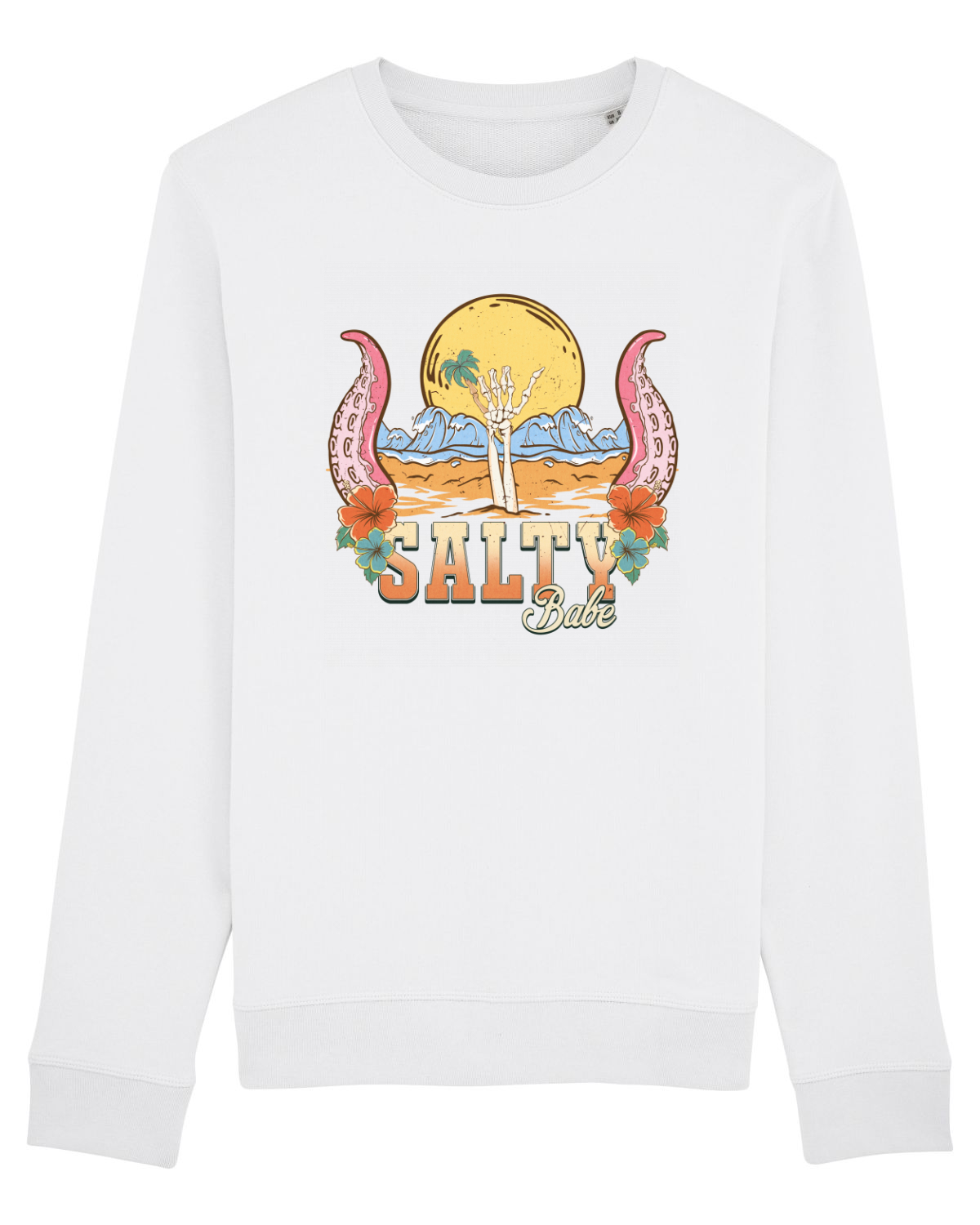 Bluză mânecă lungă Unisex Rise White