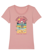 Surf & Chill Plan For Today Tricou mânecă scurtă guler larg fitted Damă Expresser