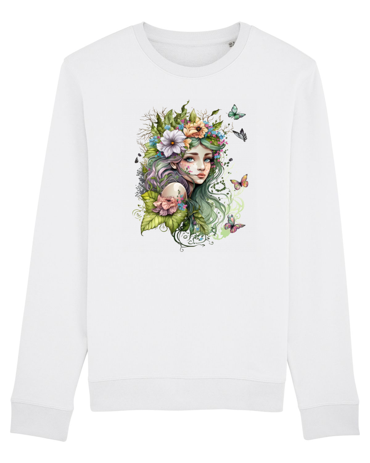 Bluză mânecă lungă Unisex Rise White
