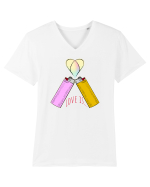 Love is... Tricou mânecă scurtă guler V Bărbat Presenter