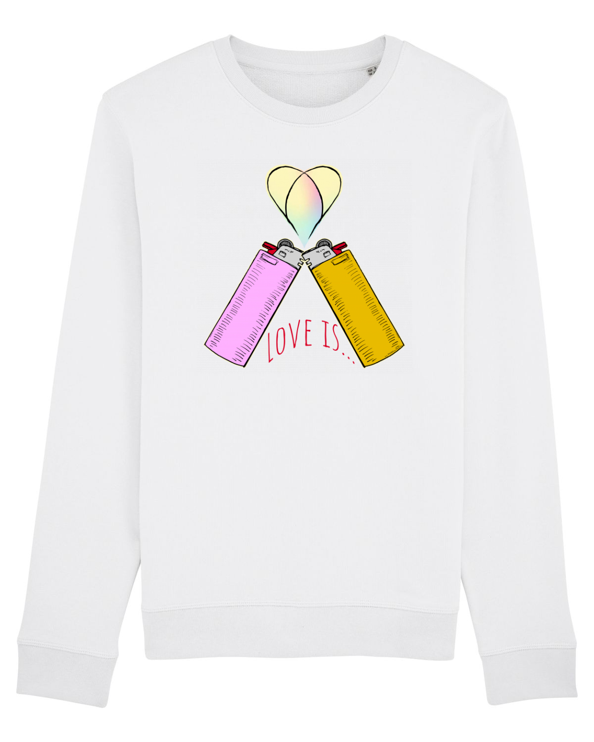 Bluză mânecă lungă Unisex Rise White