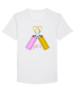 Love is... Tricou mânecă scurtă guler larg Bărbat Skater