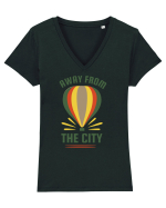 Away from the City Tricou mânecă scurtă guler V Damă Evoker