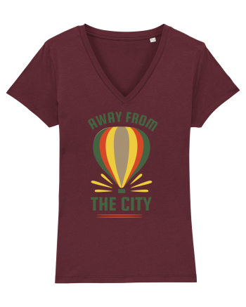 Away from the City Burgundy