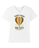 Away from the City Tricou mânecă scurtă guler V Bărbat Presenter