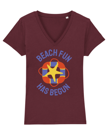 Beach Fun Has Begun Burgundy
