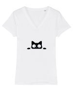 Miau Miau Tricou mânecă scurtă guler V Damă Evoker