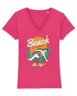 Beach Me Up Tricou mânecă scurtă guler V Damă Evoker