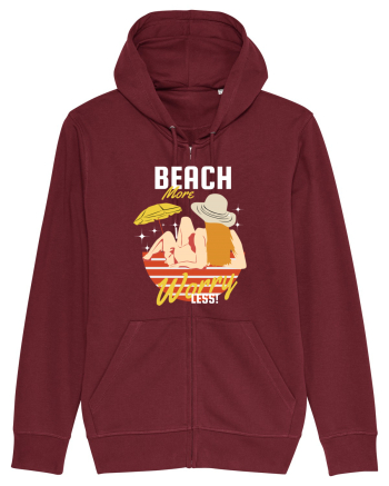 Beach More Worry Less! Burgundy