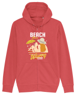 Beach More Worry Less! Hanorac cu fermoar Unisex Connector