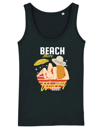 Beach More Worry Less! Black