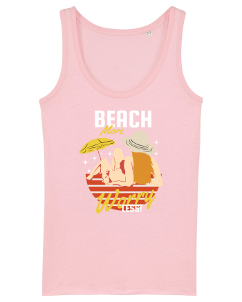 Beach More Worry Less! Cotton Pink