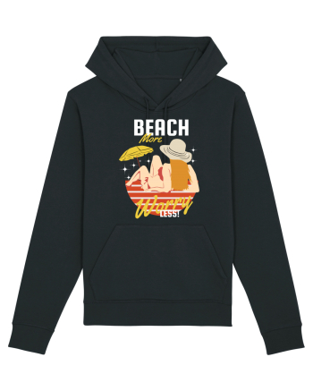 Beach More Worry Less! Black