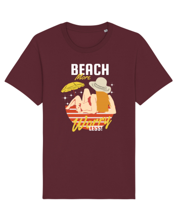 Beach More Worry Less! Burgundy