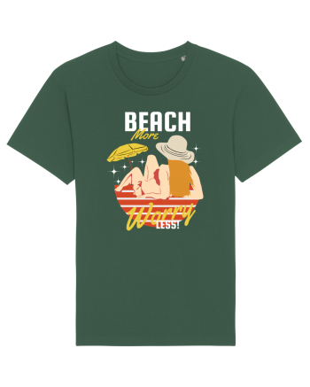Beach More Worry Less! Bottle Green