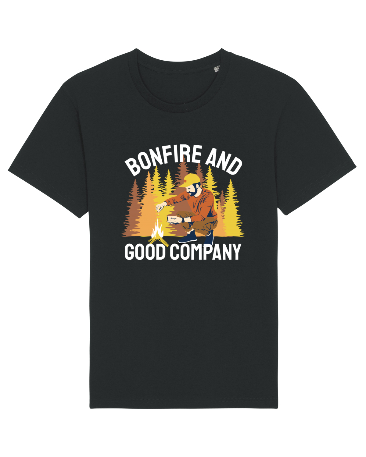 Tricou mânecă scurtă Unisex Rocker Black