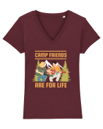 Camp Friends are For Life Tricou mânecă scurtă guler V Damă Evoker