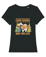 Camp Friends are For Life Tricou mânecă scurtă guler larg fitted Damă Expresser
