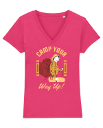 Camp Your Way Up Tricou mânecă scurtă guler V Damă Evoker