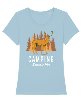 Camping Season is Here Sky Blue