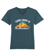 Come Camp in a Mountains! Tricou mânecă scurtă guler V Bărbat Presenter