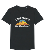 Come Camp in a Mountains! Tricou mânecă scurtă guler larg Bărbat Skater