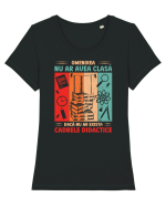 Dacă nu ar exista cadrele didactice - v2 - grunge Tricou mânecă scurtă guler larg fitted Damă Expresser