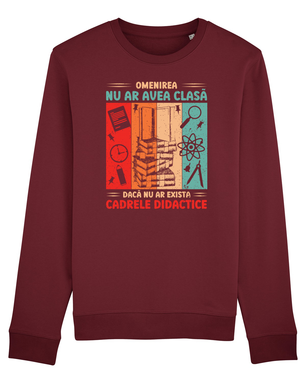 Bluză mânecă lungă Unisex Rise Burgundy