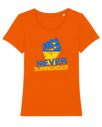 Never Surrender Ukraine Bright Orange