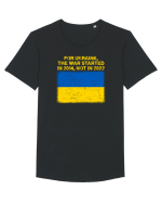 War for  Ukraine Tricou mânecă scurtă guler larg Bărbat Skater