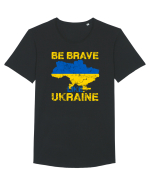Brave like Ukraine Tricou mânecă scurtă guler larg Bărbat Skater