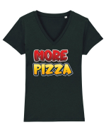More Pizza Tricou mânecă scurtă guler V Damă Evoker
