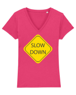 Ia-o-ncet Tricou mânecă scurtă guler V Damă Evoker