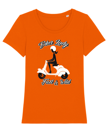 Biker Lady Bright Orange