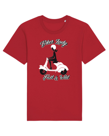Biker Lady Red