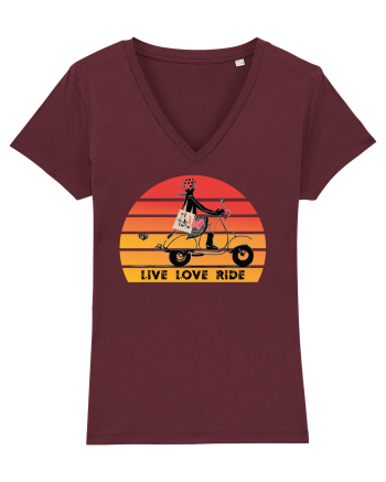 Live, Love, Ride Burgundy