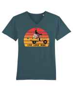 Live, Love, Ride Tricou mânecă scurtă guler V Bărbat Presenter
