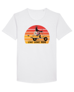 Live, Love, Ride Tricou mânecă scurtă guler larg Bărbat Skater