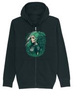 Fata verde Hanorac cu fermoar Unisex Connector