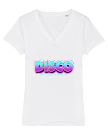 Disco Party Animal White