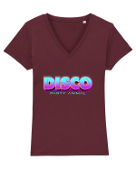 Disco Party Animal Tricou mânecă scurtă guler V Damă Evoker