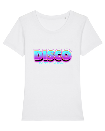 Disco Party Animal White