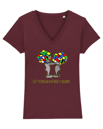 Let`s find each other`s colours Burgundy