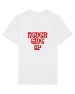 NEVER GIVE UP Tricou mânecă scurtă Unisex Rocker