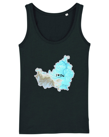 Cluj County Map Black