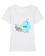 Cluj County Map Tricou mânecă scurtă guler larg fitted Damă Expresser