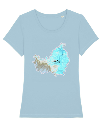 Cluj County Map Sky Blue